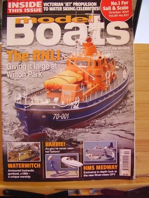 MODEL BOATS MAGAZINE OCTOBER 2019 BARBIE GOES SKIING HMS MEDWAY SVITZER MONARCH