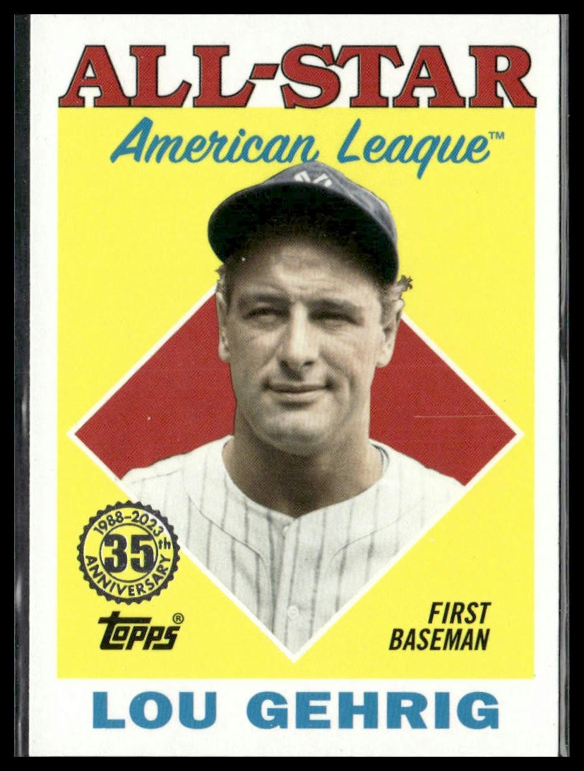 2023 Topps #88AS-27 Lou Gehrig 1988 Topps Baseball 35th Anniversary All-Stars