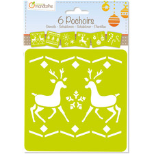Avenue Mandarine 3x 6 tlg Schablonenset f&uuml;r Kinder, Weihnachten 2 Orange 42647O