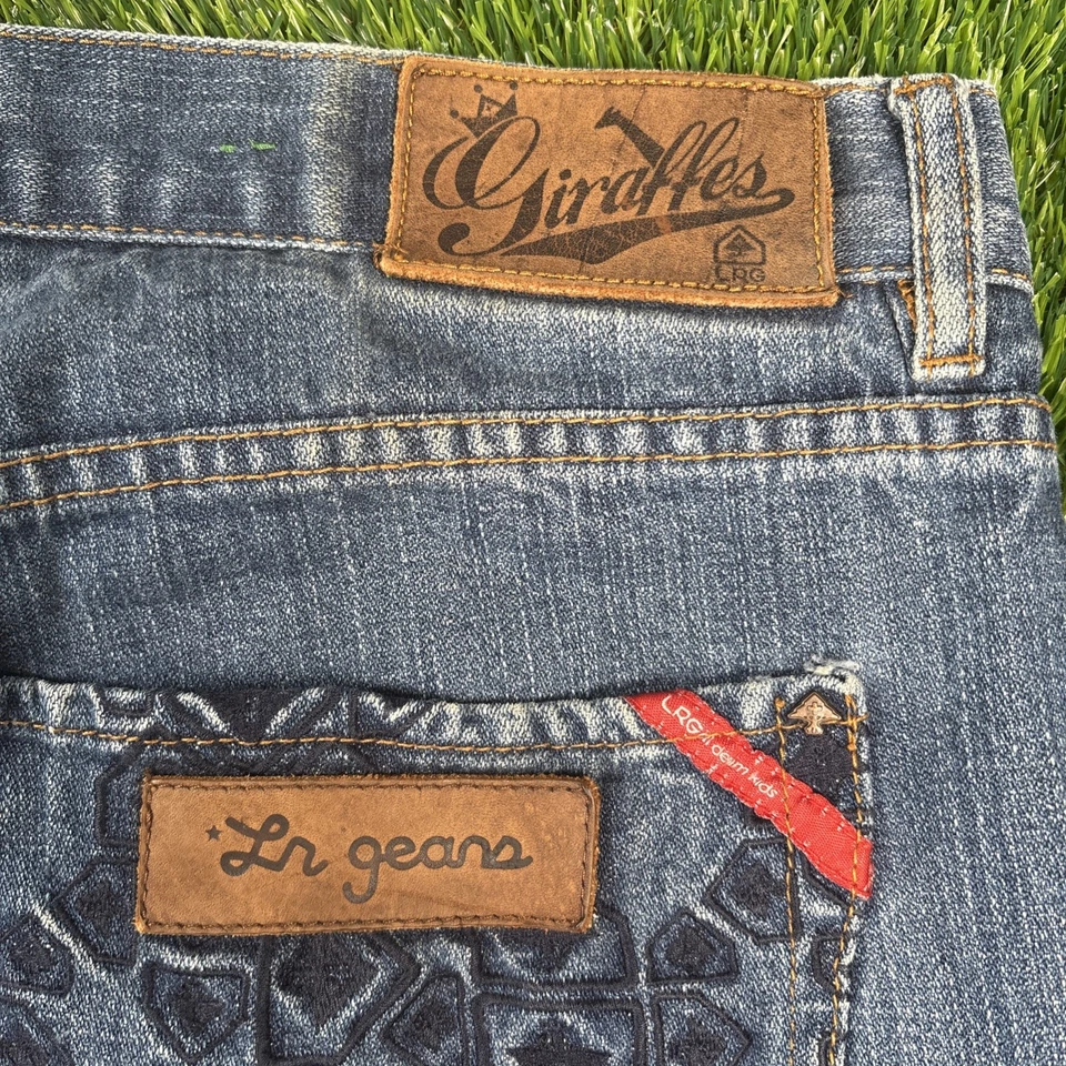 LRG Lifted Research Group Jean Shorts Mens 40 Straight Denim Baggy Jorts Y2K - Image 4 of 4