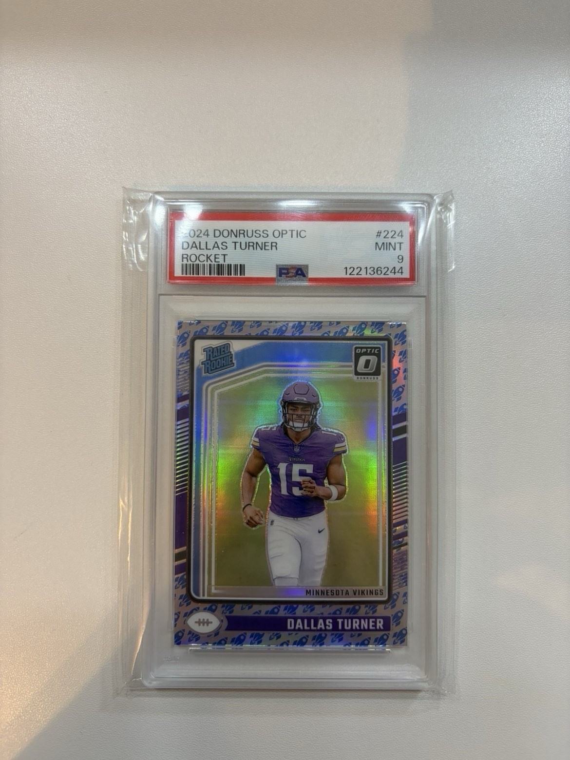 2024 Donruss Optic Dallas Turner Rocket #224 (PSA 9)