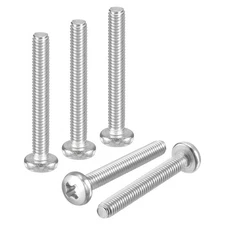 M4-0.7x30 Pan Head Machine Screws - 30pcs - 304 Stainless Steel -Silver