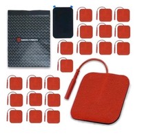 Neocarbon Electrode Pads Replacement For Tens Pro Unit, Red, 10 Pairs