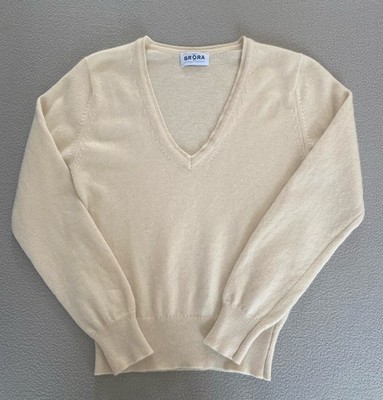 BRORA JUMPER SZ 10 WOMENS 100% CASHMERE SUMMER SCOTLAND SOFT SEE DETAIL FIRST