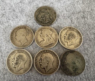 1878 1916 Collection Of Pre 1920 Half Crowns 94 Grams .925 Silver