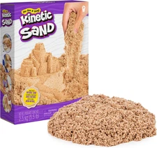 Kinetic Sand 5.5Lbs (2.5Kg) Natural Brown Play Sand, Bulk Box for Arts and Craft