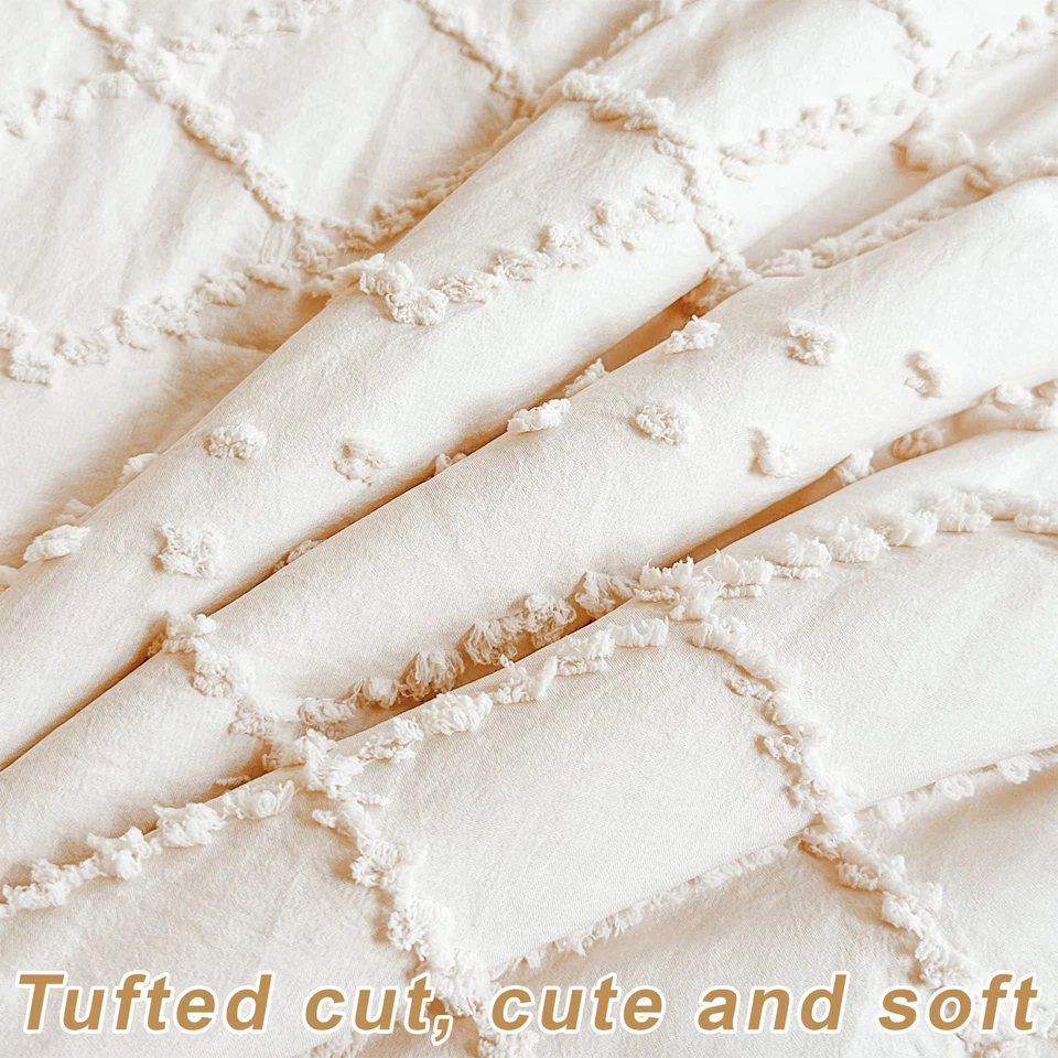 Комплект постельного белья для кроватки для девочек, 3 шт. богемное одеяло для кроватки бежевый, с оборками детский C... - Изображение 4 из 4