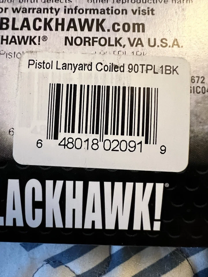 Blackhawk Coiled Pistol Lanyard 90TPL1BK - Image 3 of 3