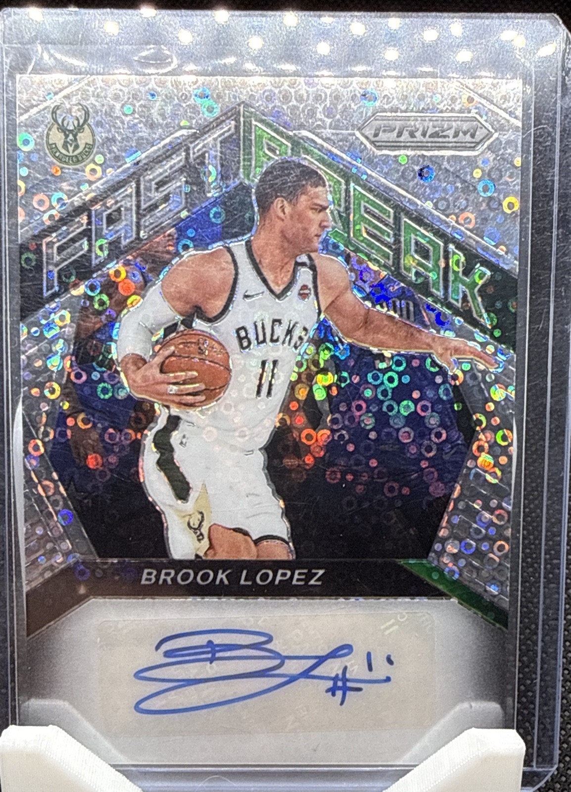 2020-21 Panini Prizm - Fast Break Autographs Brook Lopez #FBA-BLP (AU)