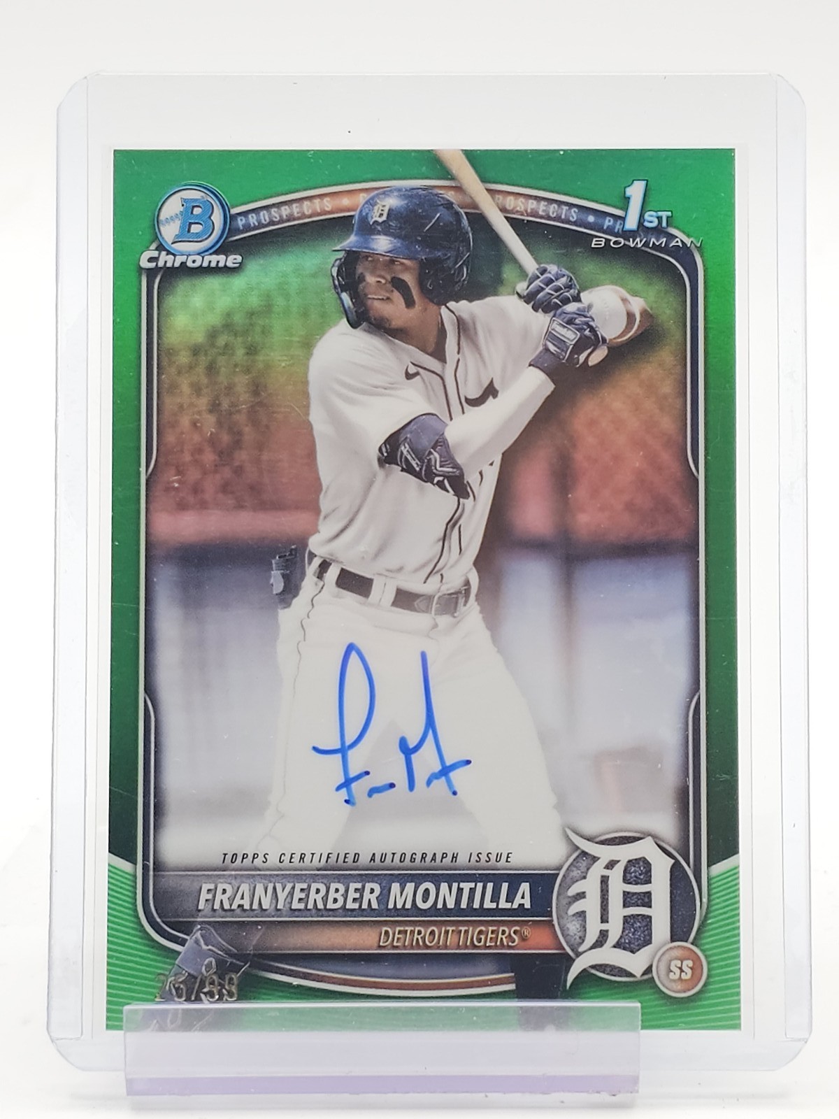 FRANYERBER MONTILLA 2025 BOWMAN CHROME 1ST GREEN REFRACTOR AUTO /99 Q3709