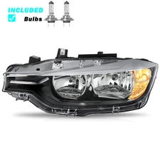 For 2016-2018 BMW 3 F35 Series Halogen Headlight Black Left Driver Side