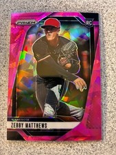 2025 Panini Prizm #167 Zebby Matthews Pink Ice Prizm
