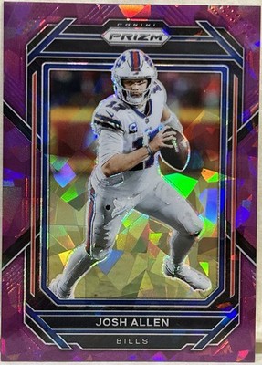 Josh Allen 2022 Panini Prizm Purple Ice #29 Buffalo Bills /225 (Numbered, SN)