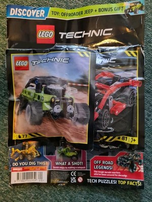Lego Technic Discover magazine Issue 9 With Offroader Jeep + Rare Bonus Pack New