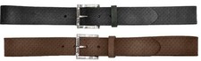 Jack Daniels Full-Grain Leather Belt with Gunmetal Buckle, Black - Size 44