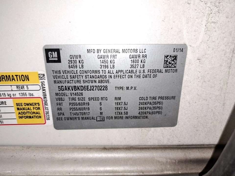 Rh Passenger Side Front Spindle/Knuckle 2014 Enclave Sku#4205066 - Image 2 of 4