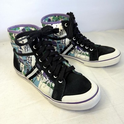 Vans Wellesley Womens Sz 7.5 Keren Richter Art Archery Hi Top Skater Shoes