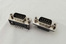 10x D-Sub DB9 9 Pin Male Right Angle RS232 Serial PCB Connector Solder Connector