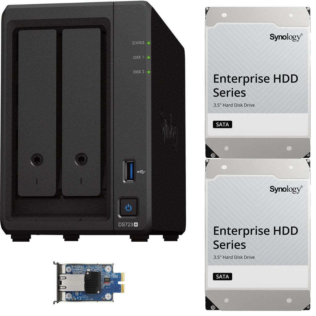 [未使用新品]Synology DS723+ Synology DS723+ 2GB RAM, 10GbE 16TB (2x8TB) of Enterprise