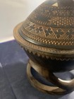 BOWL & LID WOOD CARVED ROUND DISPLAY similar to Ethiopian Gurage serving bowl — photo 6