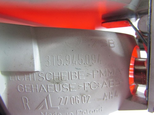 SKODA SUPERB B6 3T TAILGATE BOOT LID LIGHT Right Rückleuchte Rechts UK 3t5945094 - Bild 7 von 7