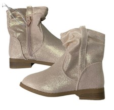 TODDLER GIRLS CAT JACK SOFT GLITTER SIDE-ZIP SCRUNCH FASHION ANKLE BOOTS, GOLD