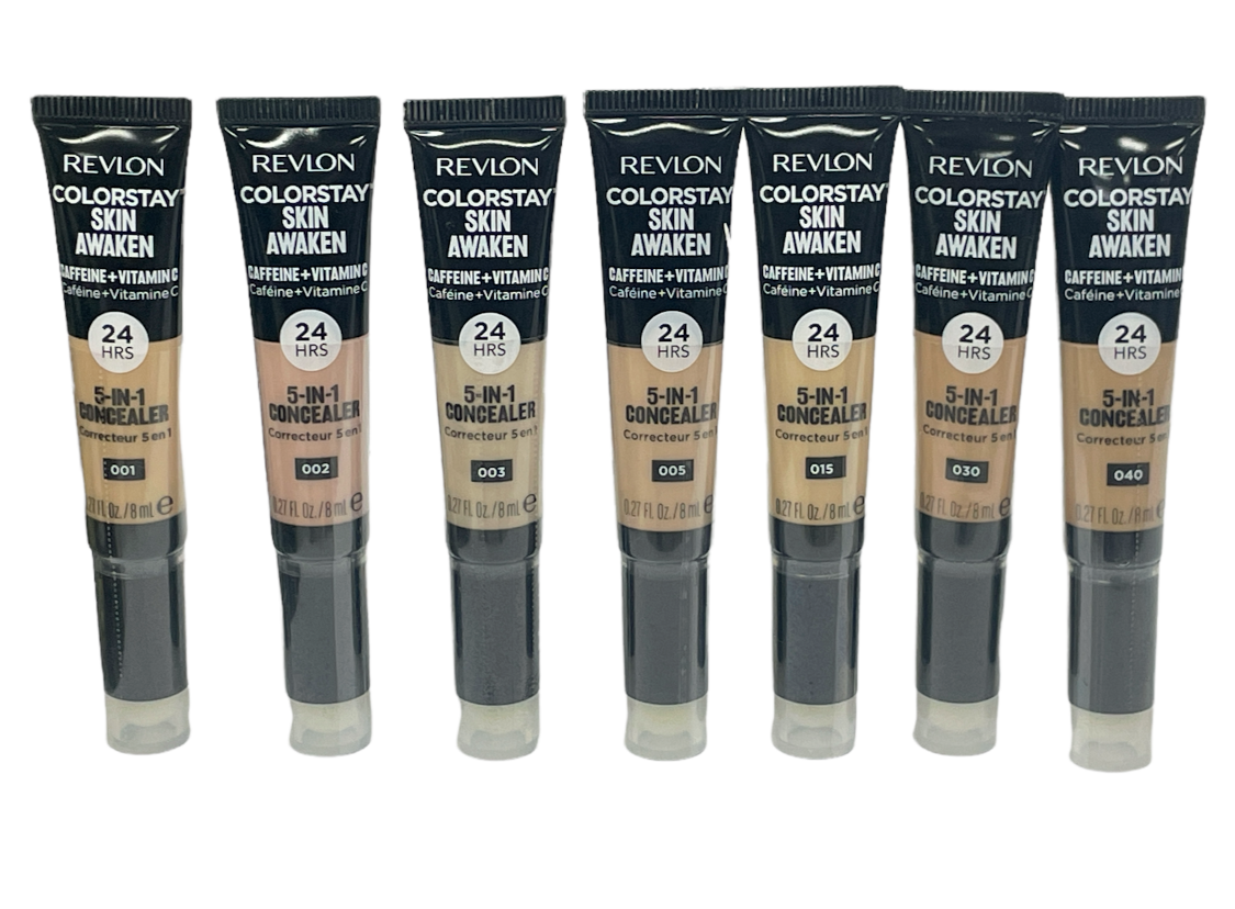 REVLON Colorstay 2-in-1 ファンデーション 5個セット Revlon ColorStay Skin Awaken Caffeine+VitaminC 5-In-1 Concealer