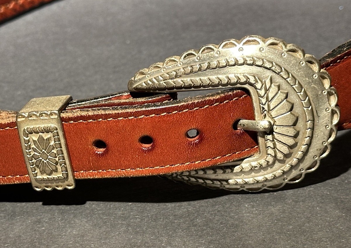 NOCONA Mens Cognac Leather And Braided Horsehair Western  display picture 1