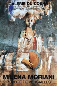 Milena MORIANI — Affiche originale d'exposition, Galerie du Cobra, Paris — vue 1 sur 4