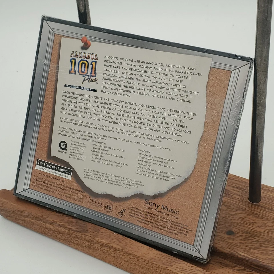 Factory Sealed Alcohol 101 Plus Interactive CD PC New Ships next day Sony - Image 3 of 3