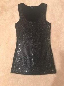 black sequin tank top