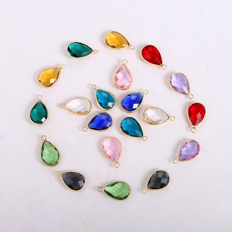 Pendientes pulsera colgante con conector de gotas de cristal de 10 piezas hágalo usted mismo Foto 4 de 4