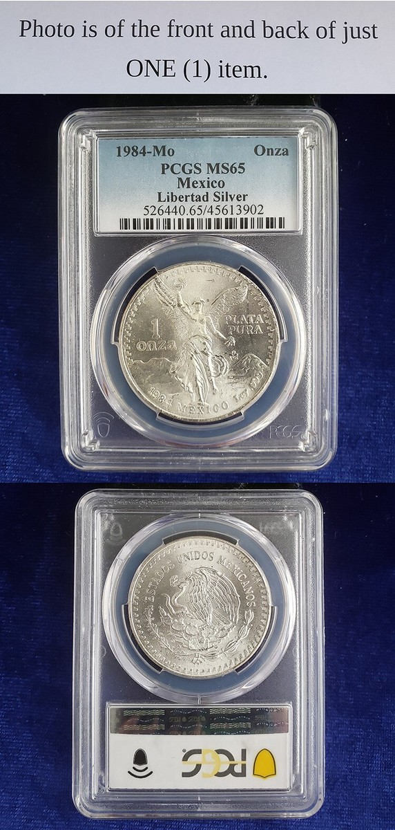 Mexico 1984 Libertad 1 Troy Oz .999 Fine Silver PCGS MS65 Coin