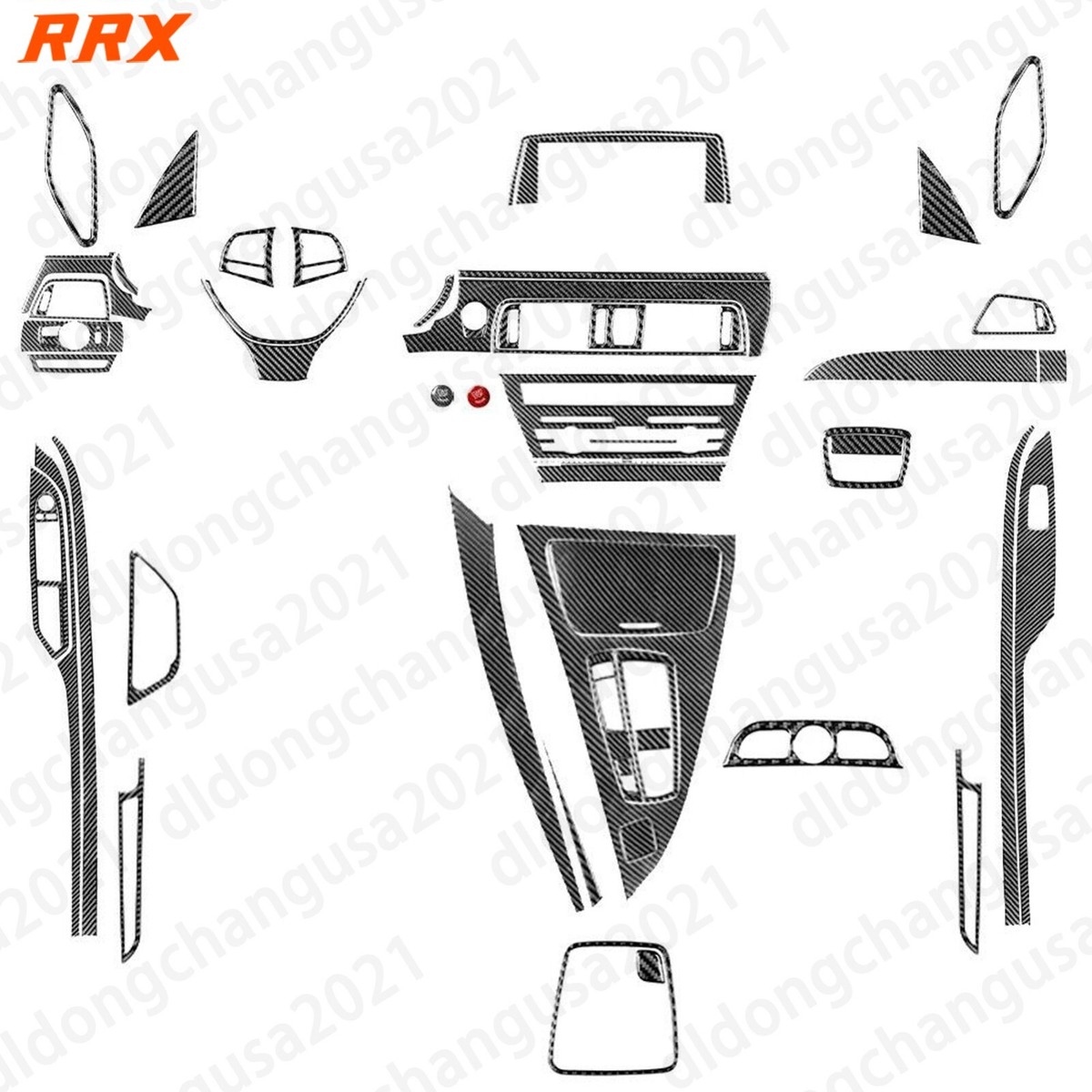 64Pcs Carbon Fiber Kits Full Interior Trim For BMW 6 Series M6 F12
