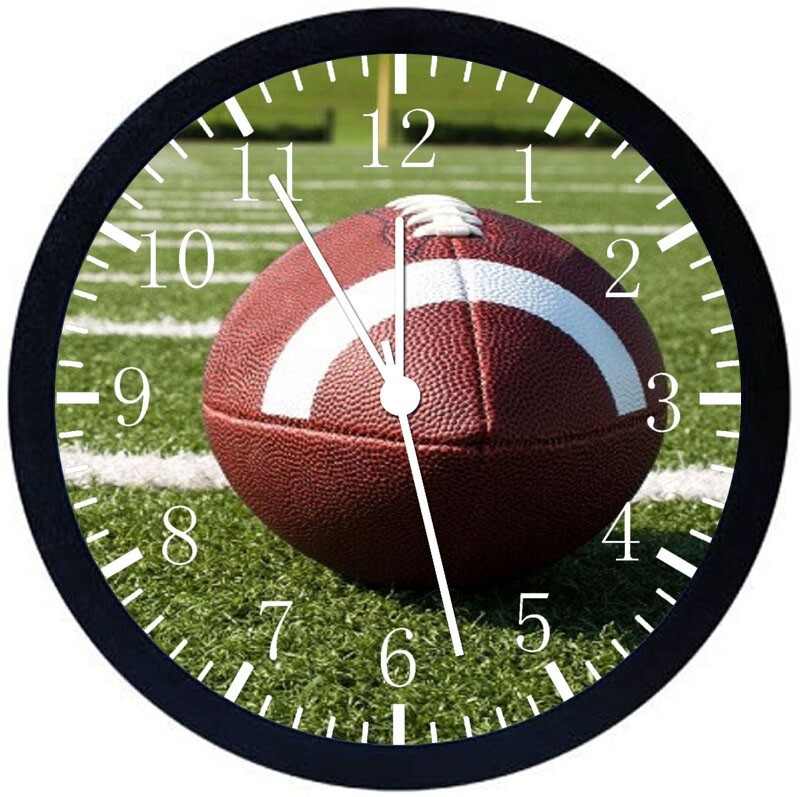 Football Wall Clock 12" Large Personalized option with adding names E79