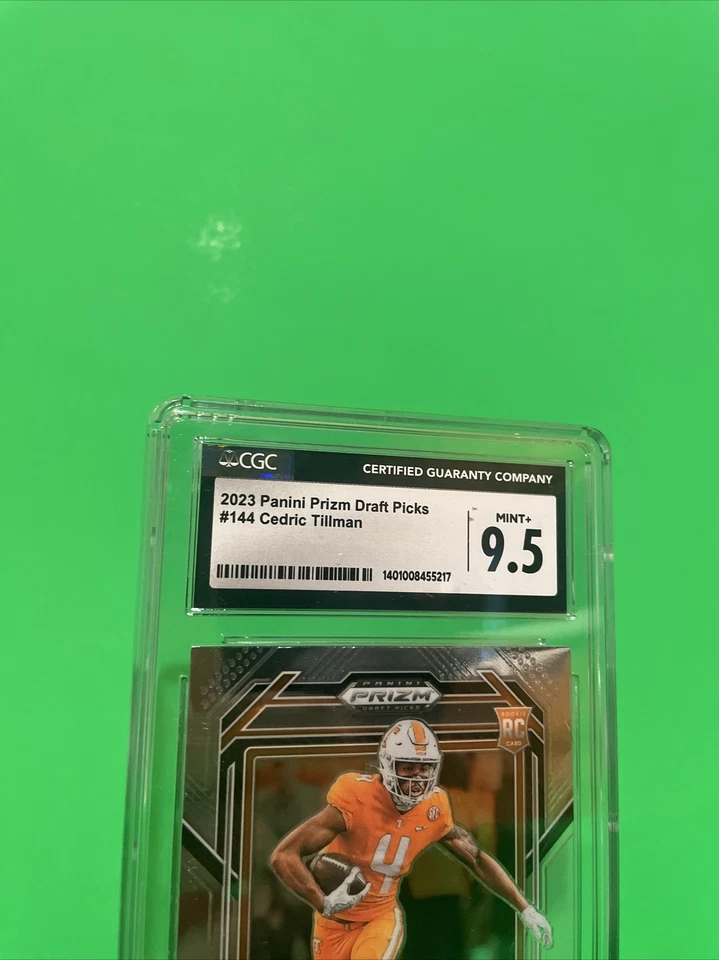 2023 Panini Prizm Draft Picks Cedric Tillman Silver Prizm 144 CGC 9.5 - Image 2 of 3