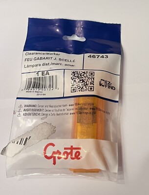 GROTE 46743 Clearance Marker Lamp,FMVSS P2,P3,PC,PC2 2CVV1
