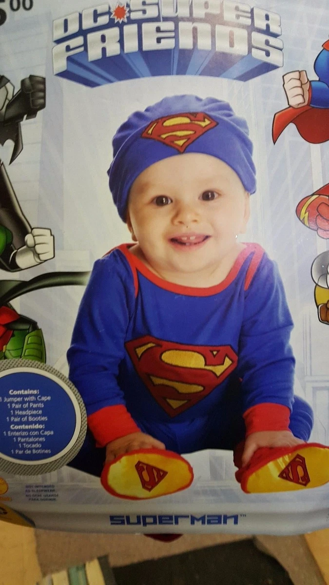 Funidelia Disfraz Oficial De Superman Para Bebé 12-24 Meses | Mono Musculoso Con Capa, Traje De Superhéroe Para Carnaval Y Halloween