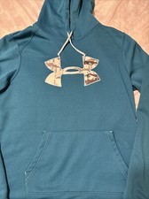 Under Armour Blue Hoodie Semi Fitted Size Large Ladies