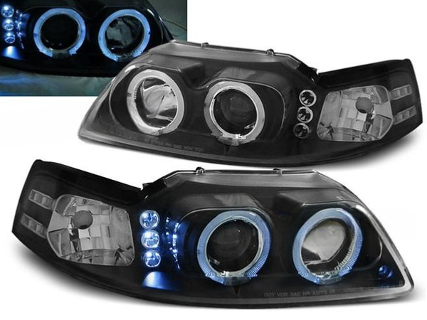 Paar Nebelscheinwerfer Ford Mustang 98-04 Schwarze Engelaugen-image
