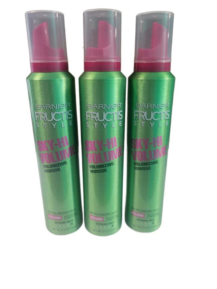 Лот из 3 Garnier Fructis стиль Sky-Hi объем объема мыши экстремальный держать 5 новый - Изображение 2 из 3