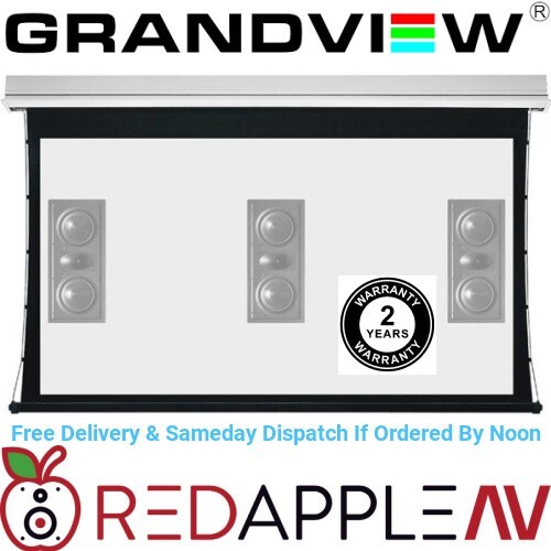 8ft 106"" Grandview Acoustic Tab Tension In Ceiling Electric Projector Screen