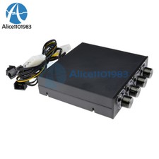 3.5" PC HDD CPU 4 Channel Fan Speed Controller Control Led Cooling Front Panel