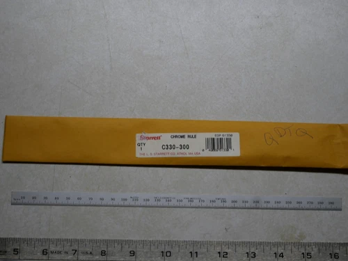 Starrett C330-300 metric chrome rule