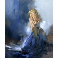 hand-painted abstract Impressionism girl art oil painting on canvas