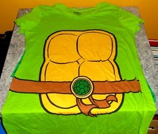 Teenage Mutant Ninja Turtle Juniors XL 15-17 T-Shirt Costume w/ Cape NEW Nick