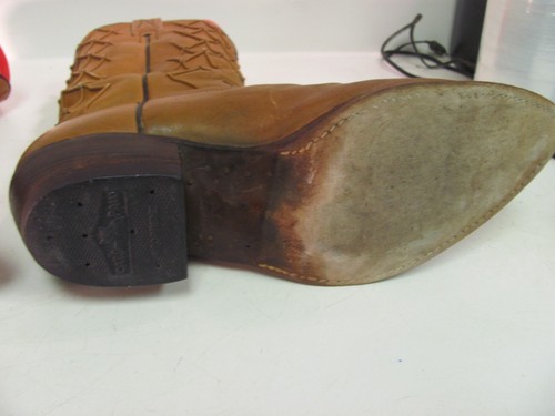 Nocona Cowboy Boots Brown Leather Men’s Style 9004 Size 10B - Picture 13 of 17