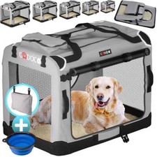 Image of Dog Pet Folding Carrier Transport Box Fabric ALL SIZES ANTHRACITE RED GREY NAVY
