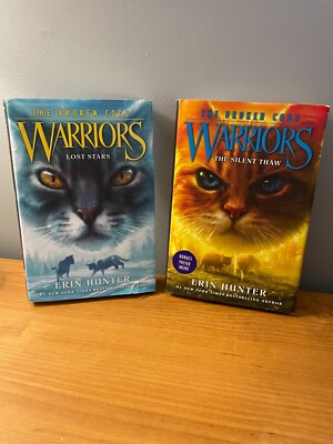 Warrior Cats The Broken Code Books 1 and 2 Hardcover lot. Good Condition.