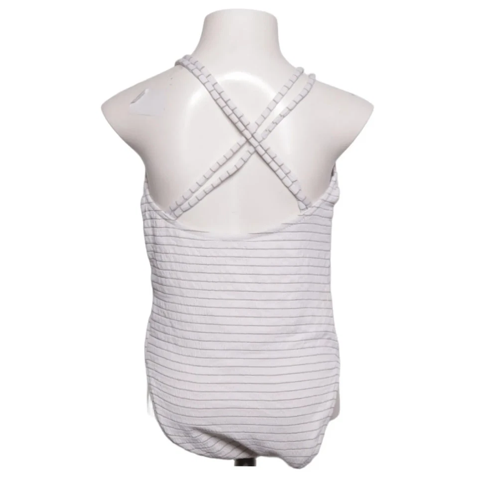 Zara, maillot de bain, taille : 140, blanc, rayures, fille #bQK - Photo 2/4